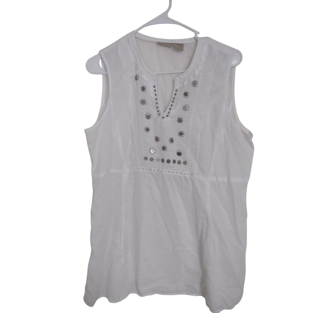 Ruff Hewn Bohemian Beachy Top XL Casual‎ Lightweight Cottage Coastal Grandma